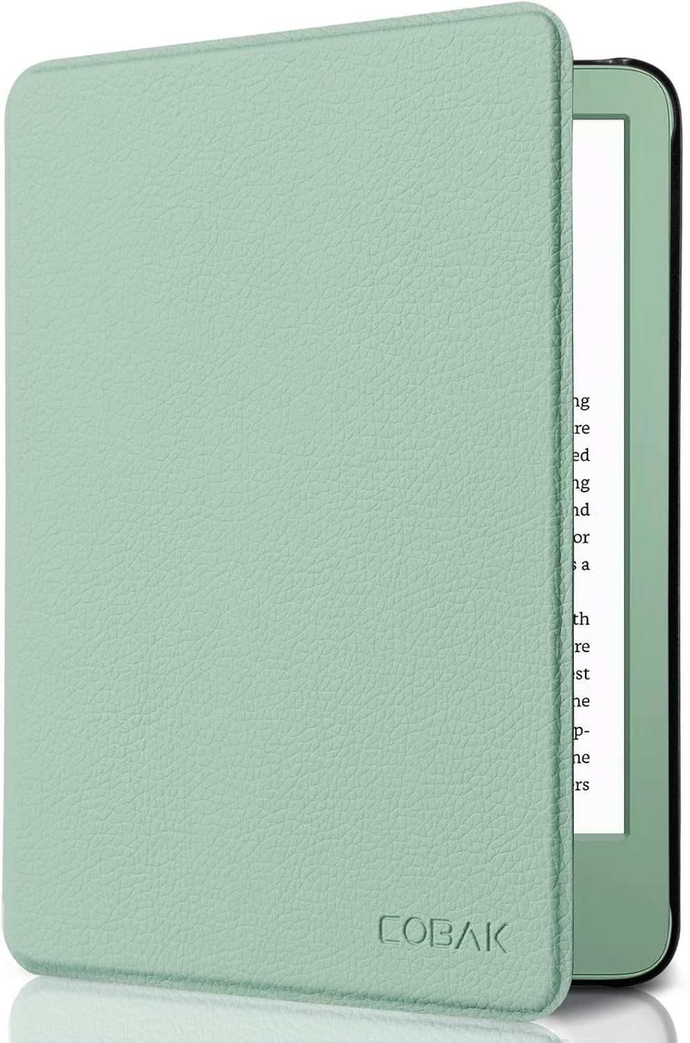 CoBak Case for 6" Kindle 11th Generation 2024/2022 & International Version, Premium PU Leather Smart Cover with Auto Sleep/Wake for 6" E-Reader, Matcha Green