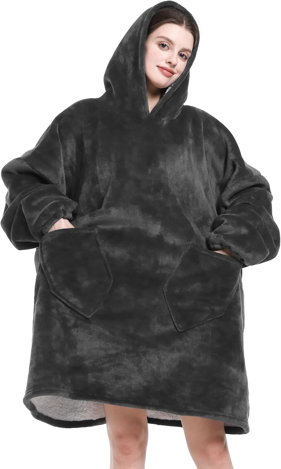 Sherpa Wearable Blanket Hoodie,Oversized Blanket Hooded, Cozy Soft Plush Hooded Blanket for Adult, Warm Christmas Birthday Gifts for Women Mom Her