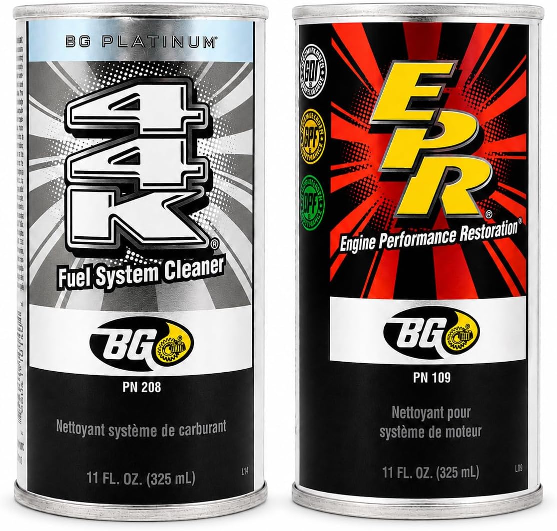 BG Platinum 44K Fuel System Cleaner & BG 109 EPR Engine Performance Restore– 11 Fl Oz Key Chain