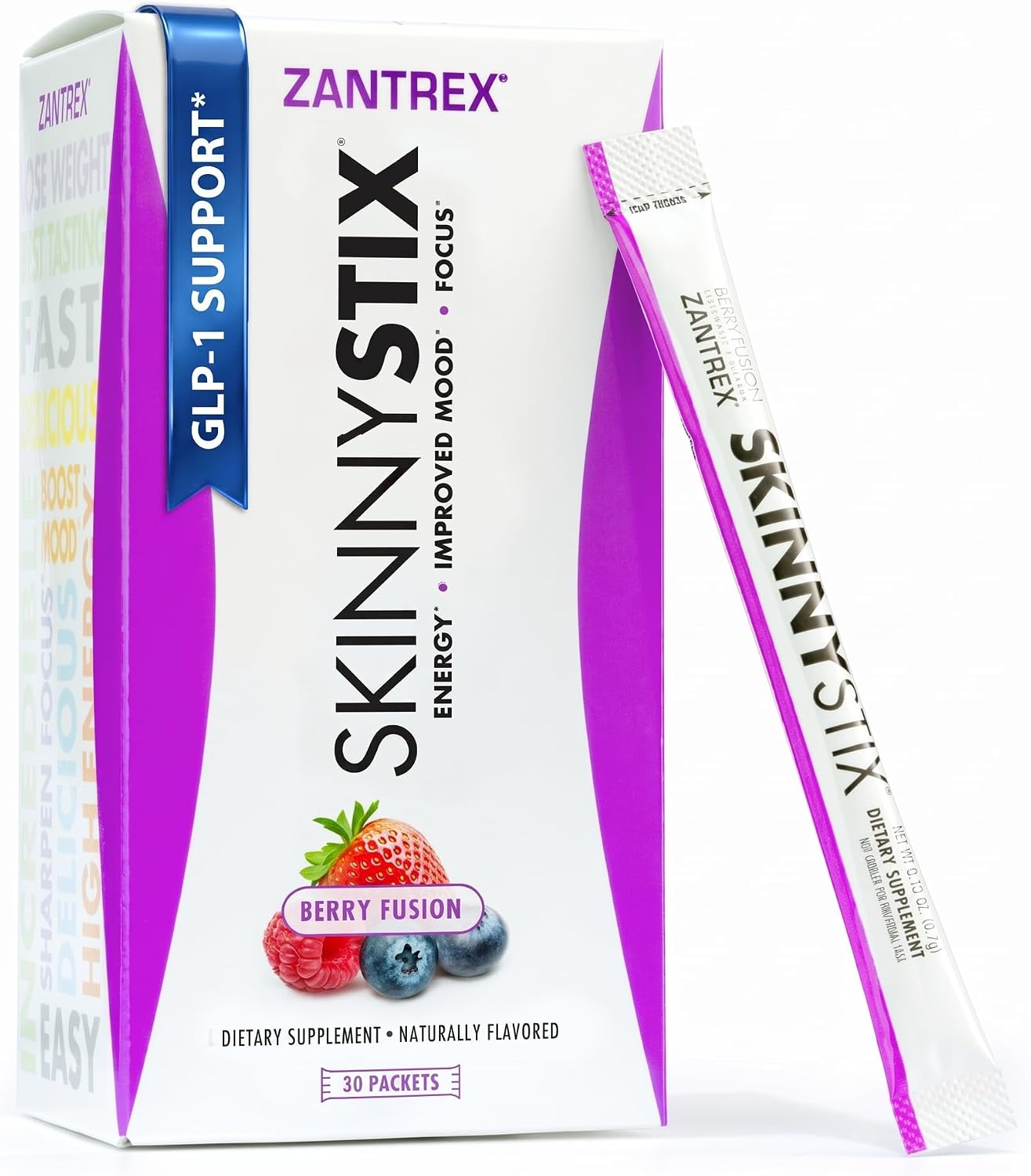 Zantrex SkinnyStix Weight Loss Drink Mix - Appetite Suppressant, GLP-1, 30