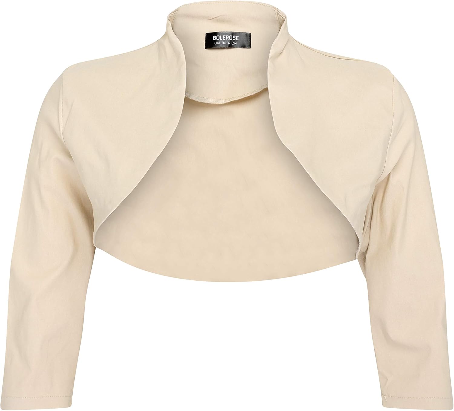 BOLEROSE 3/4 Sleeve Formal Tailored Bolero Shrug