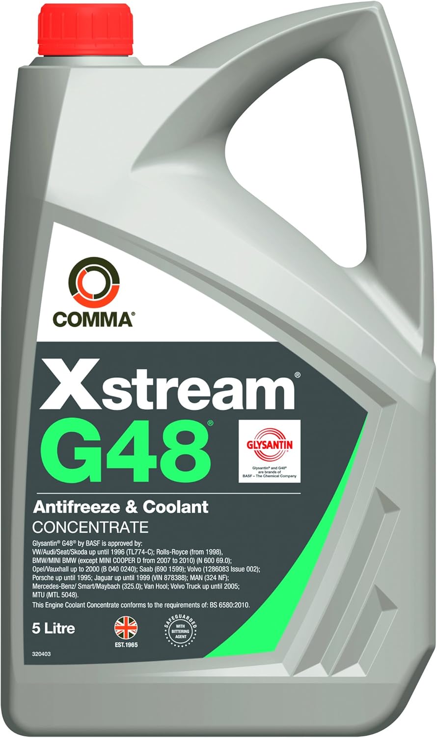Comma XSG5L Xstream G48 Antifreeze and Coolant Concentrate, 5 Liter, Blue/Green