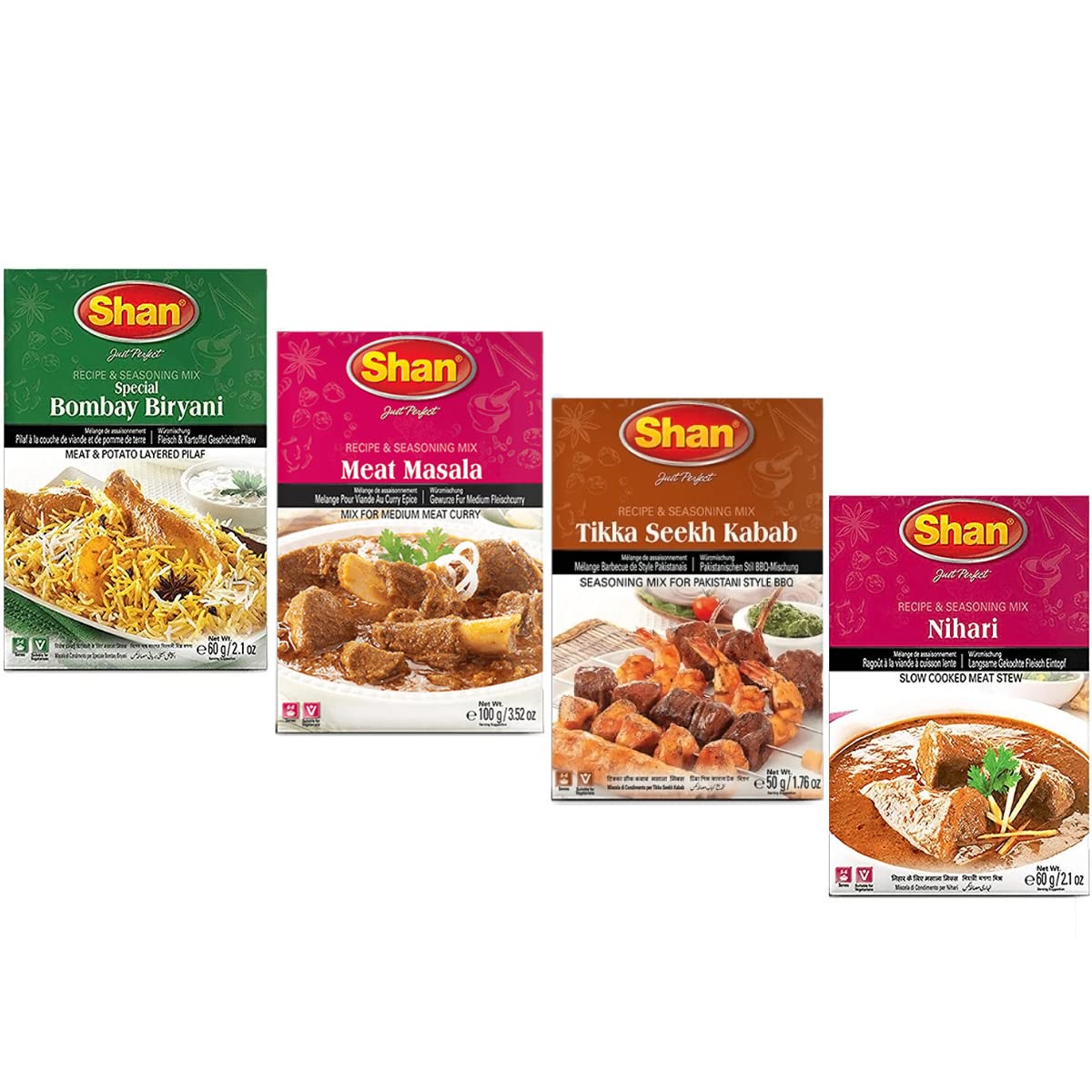 Shan - Spice Combo #2 (Bombay Biryani, Meat Masala, Nihari, Tikka Seekh Kabab)