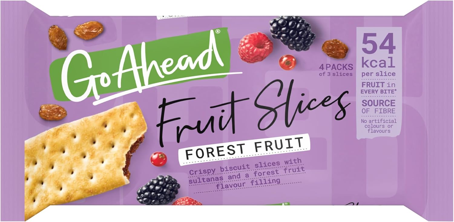 Go Ahead Forest Fruit Crispy Fruit Slice 4 Snack Bars, 174 g (Pack of 1)