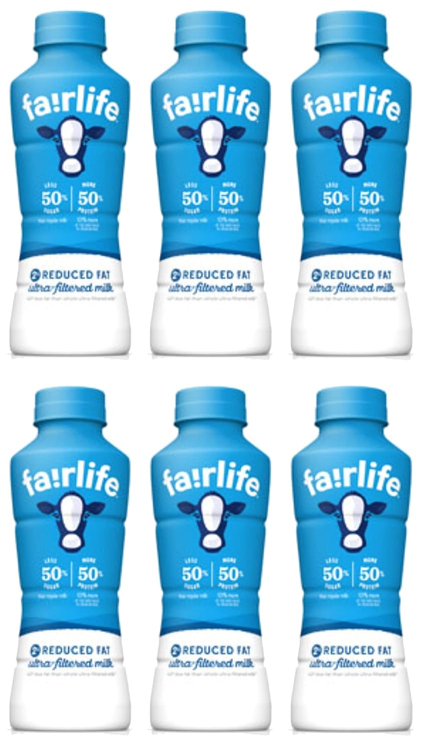 WESTERNMBY Fairlife UFM Milk 2% Reduced Fat Variety Pack, 14 Fl Oz, Total 6 bottles (6 bottles plain) 84.0 Fl Oz