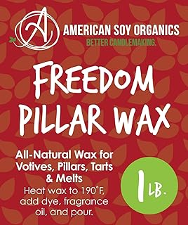 American Soy Organics- 1 lb of Freedom Soy Pillar Wax Beads for Candle Making – Microwavable Soy Pillar Wax Beads – Premium Soy Pillar Candle Making Supplies