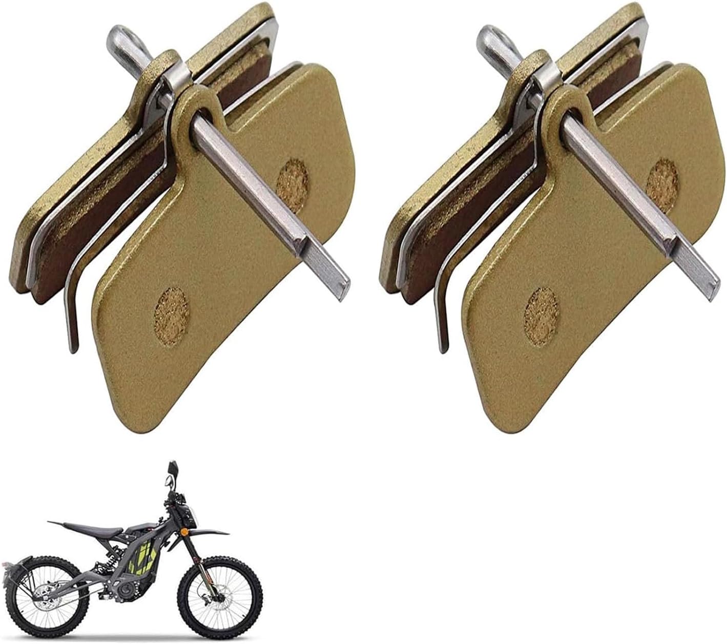 Wjelet 2Pcs Brake Pad for Sur Ron Light Bee X and Segway X160 X260 Talaria Sting MX3 R MX4, Rear Front Disc Brake Pads Durable Electric Dirt Bike Brake Pads,Enhance Stopping Power and Safety