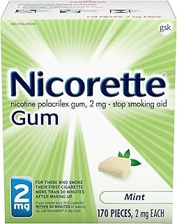 Nicorette 2mg Nicotine Gum to Quit Smoking - Mint Flavored Stop Smoking Aid, 170 Count