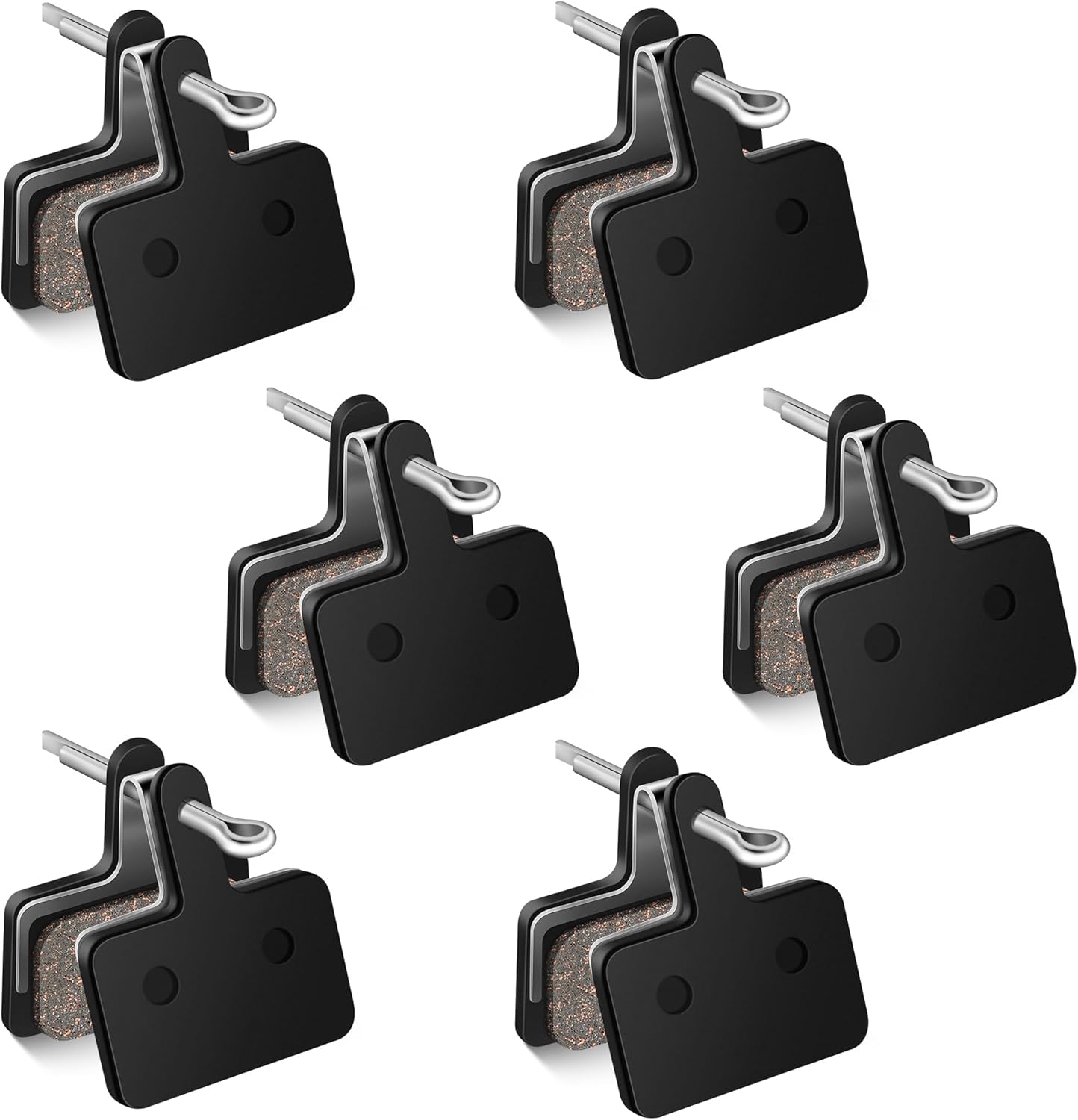 6Pairs Bike Brake Pads for Mountain MTB Bike, Resin Bicycle Disc Brakes for Shimano C501 M575 M525 M495 M486 M485 M475 M465