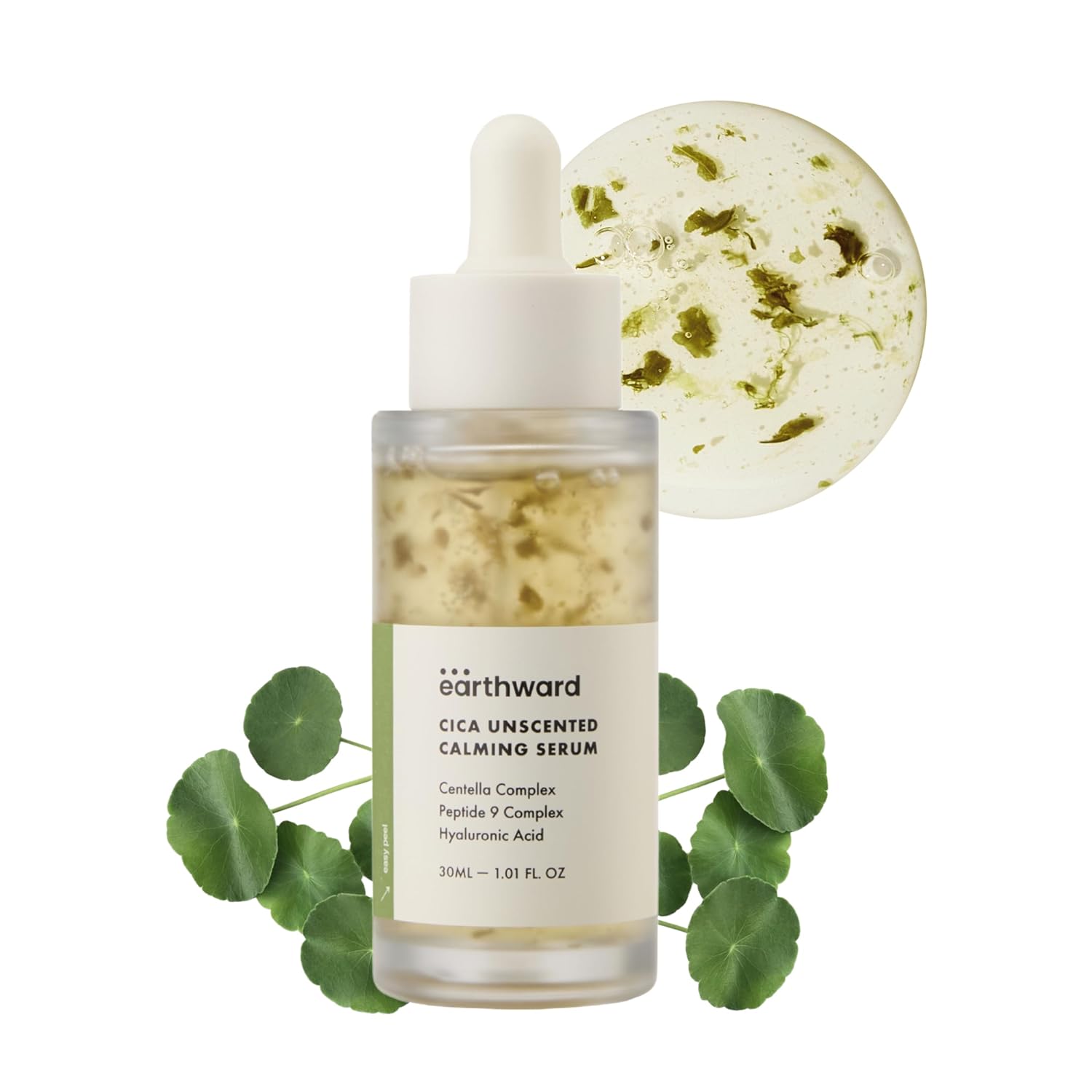 Cica Unscented Calming Serum | Velvet-Melting Cica Leaves | Centella Complex | Peptide 9 | Hyaluronic Acid | K-Beauty | 1.01 fl Oz