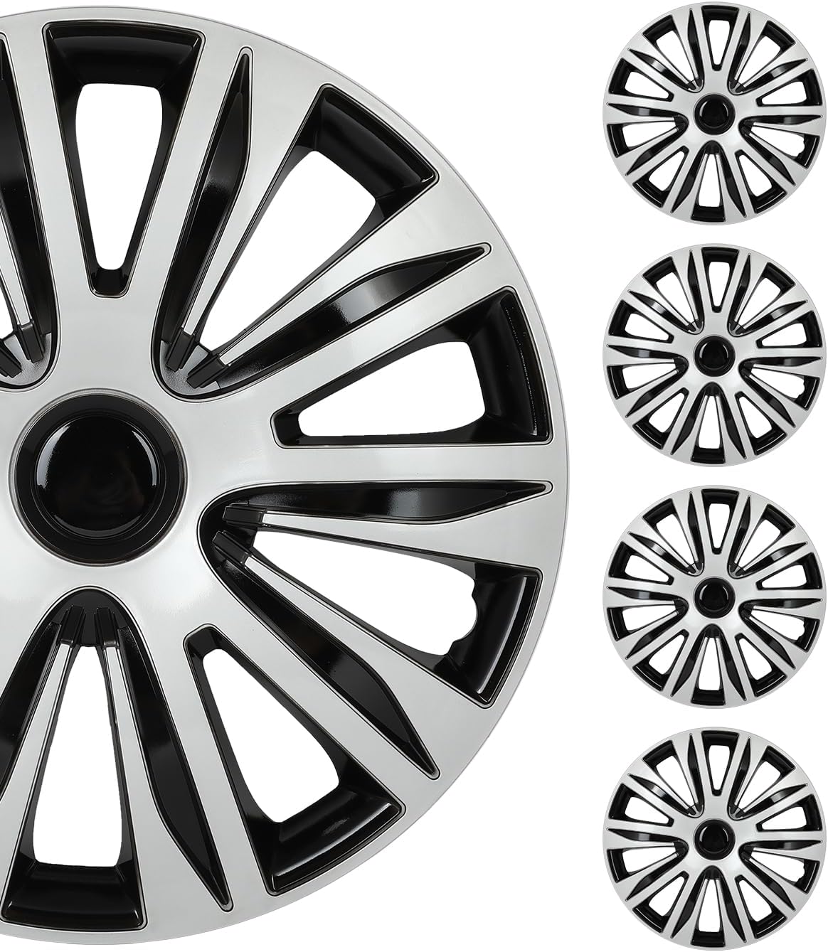 SCITOO Premium 16 Inch Hubcaps Set of 4 Wheel Rim Cover OEM Style Easy Snap On Car Truck SUV Hub Cap Replacement for Dodgefor Honda,for Mazda,for Kia,for Ford,for Mitsubishi,for Hyundai,etc.