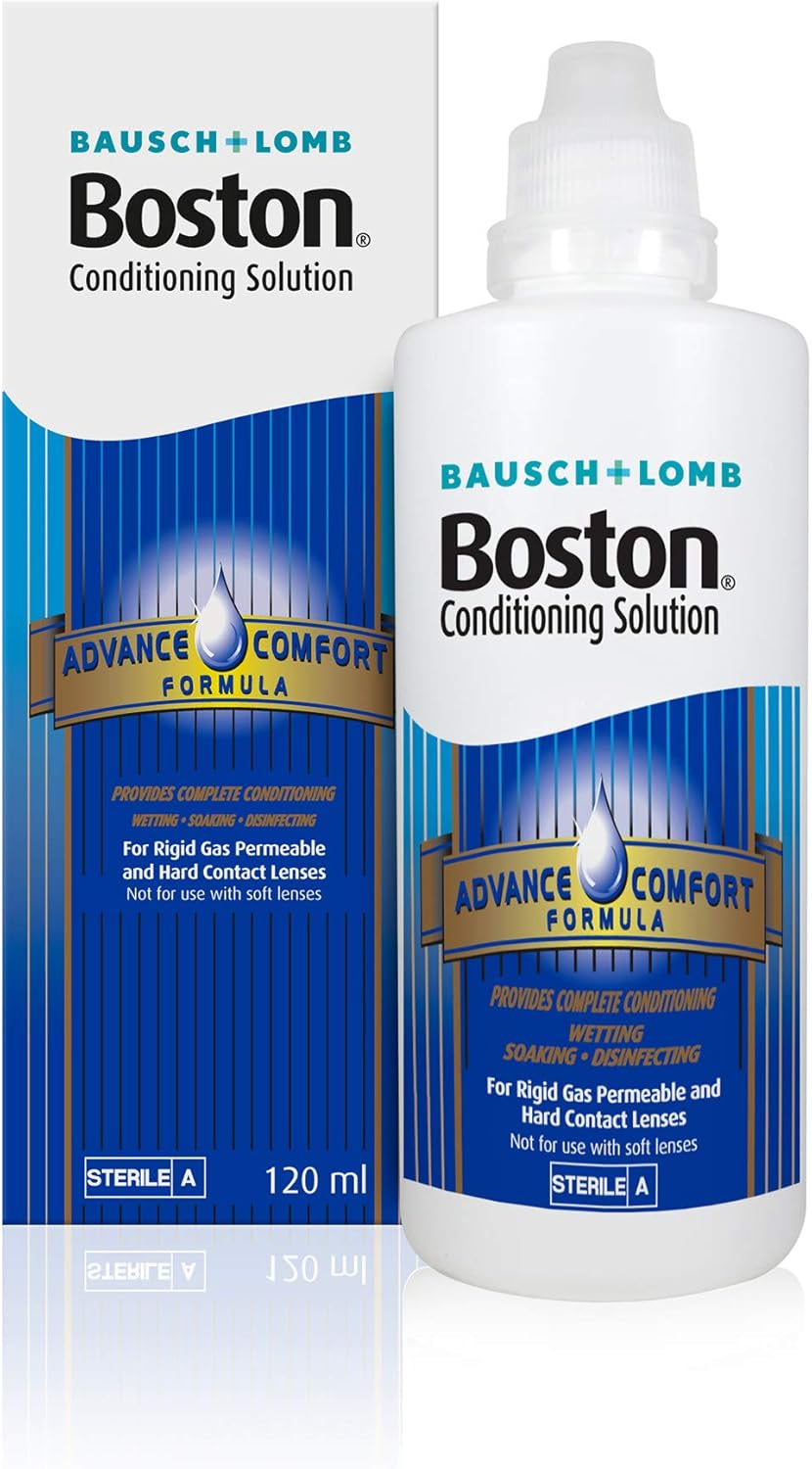 Boston Advance Conditioning Solution, 120ml - Condition your Lenses - Cushions and Rehydrates for Comfortable Wear - For Rigid Gas Permeable (RGP) and Hard Contact Lenses