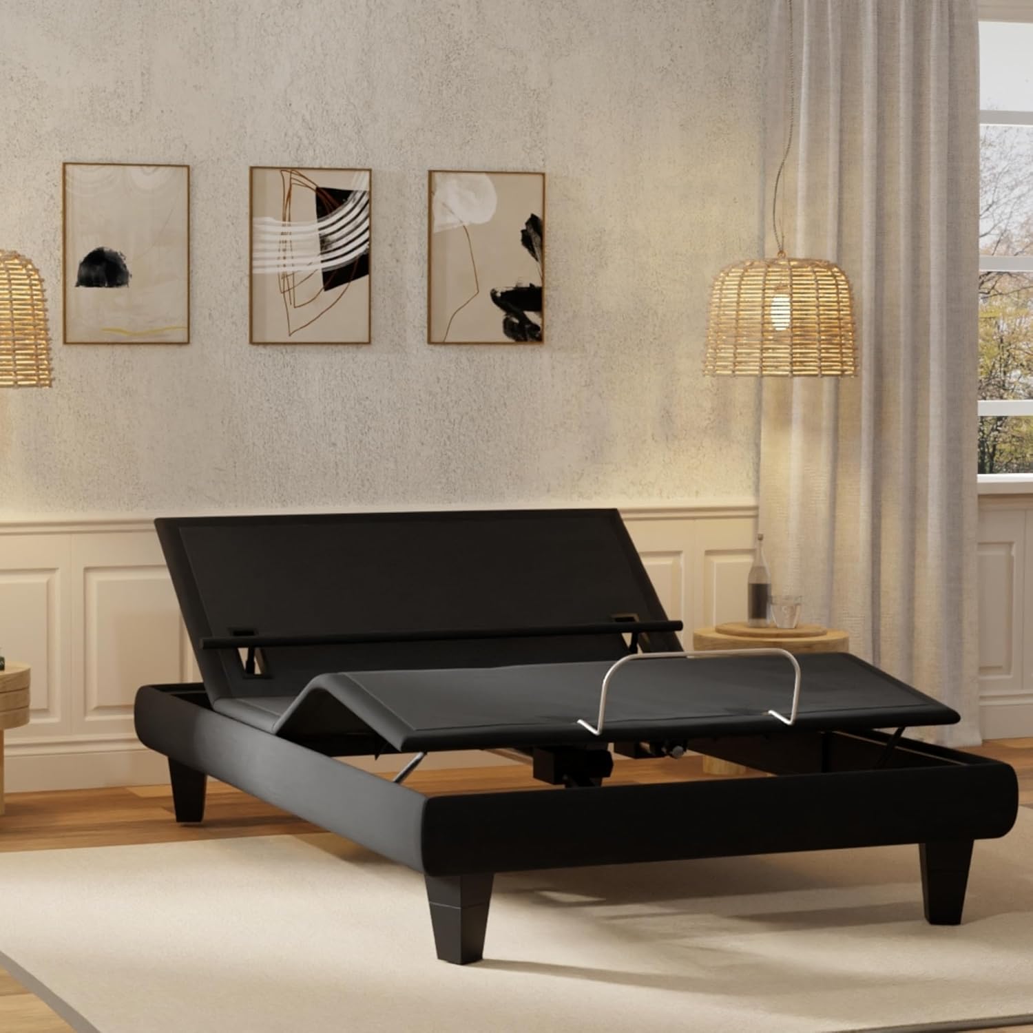 Owen Holmes Rio 6.0 Elite+ Adjustable Bed Base – Wireless Remote & App, Dual Massage Motors, USB-A & C Ports, Lumbar Support, Head & Foot Tilt, Deck-on-Deck, Split Cal-King