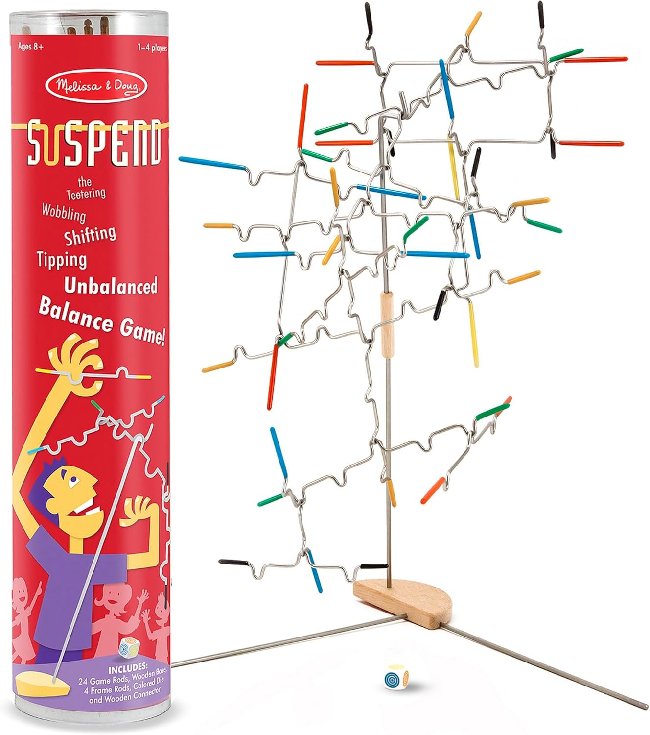 Melissa & Doug Suspend Family Games for Kids and Adults | Stacking Tower Balancing Toy Board Game | Activity Games for Gifts | Outdoor Travel Games for Kids 8-12 | 8+ Year Olds