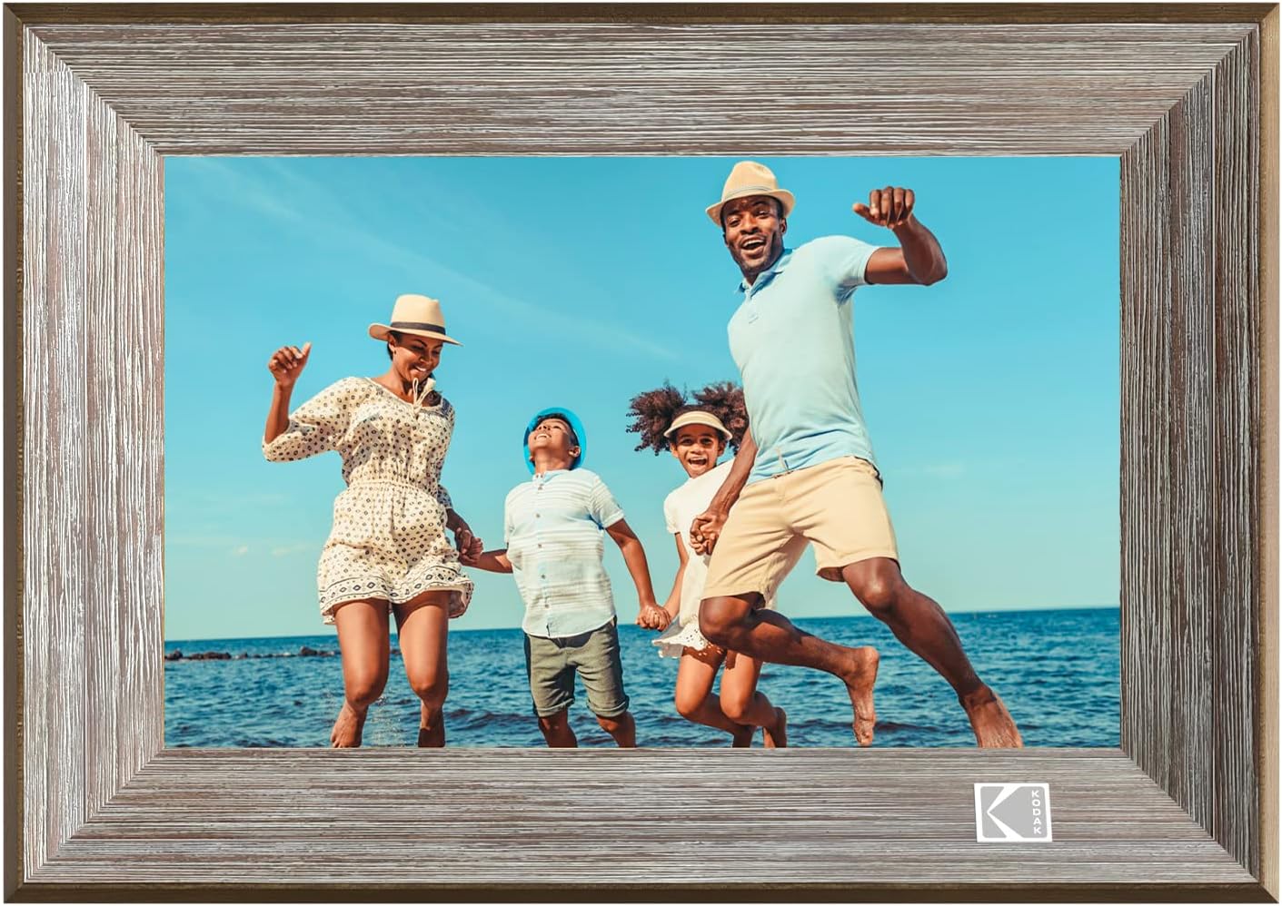 KODAK Digital Photo Frame 10 inch, WiFi Digital Picture Frame with 32GB Internal Memory, HD IPS Touchscreen, Classic Wood Electronic Digital Frame, Share Picture and Video Instantly via USB or App
