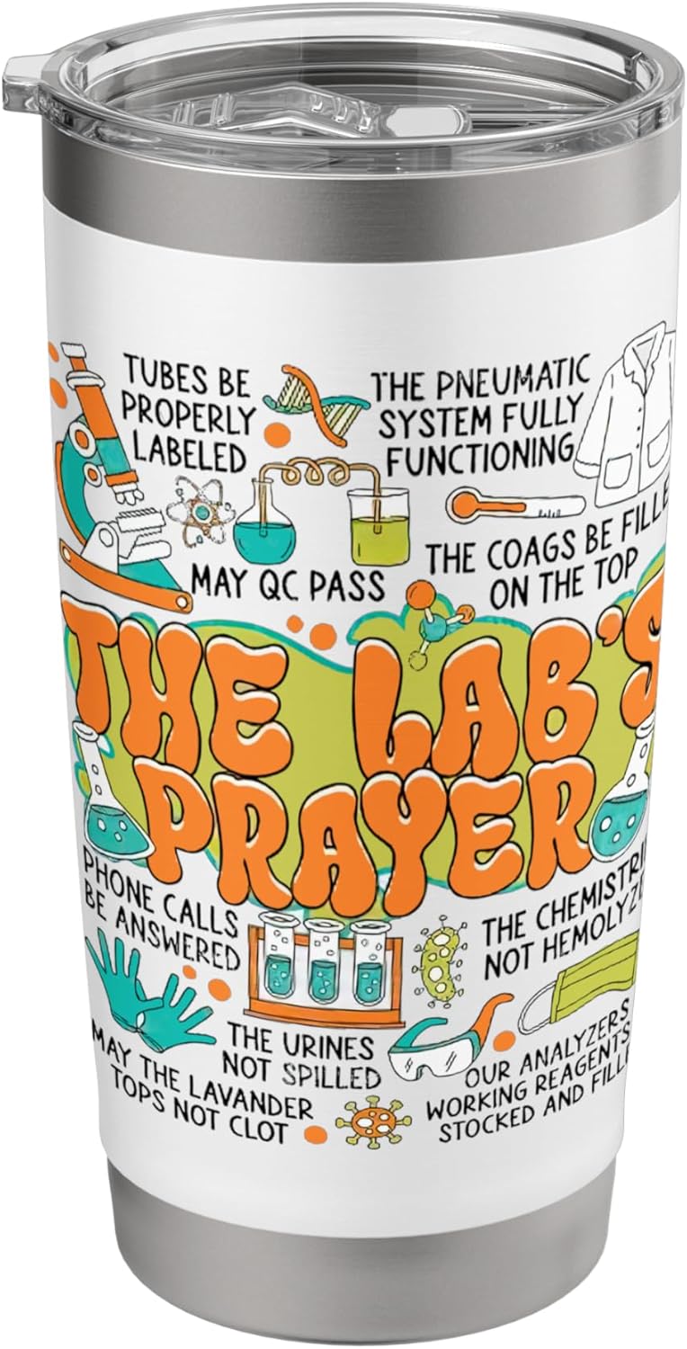 The Lab Tech's Prayer Med-Tech Phlebotomy Lab Week 2025 Tee Stainless Steel Insulated Tumbler