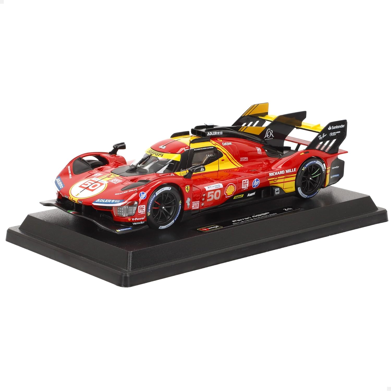 Bburago FERRARI RACING 499P LE MANS HYPERCAR(2024) AF CORSE #50-1:24 Scale - Incredibly Detailed Die-Cast Replica Collectible Race Car Model, Multiple Colours