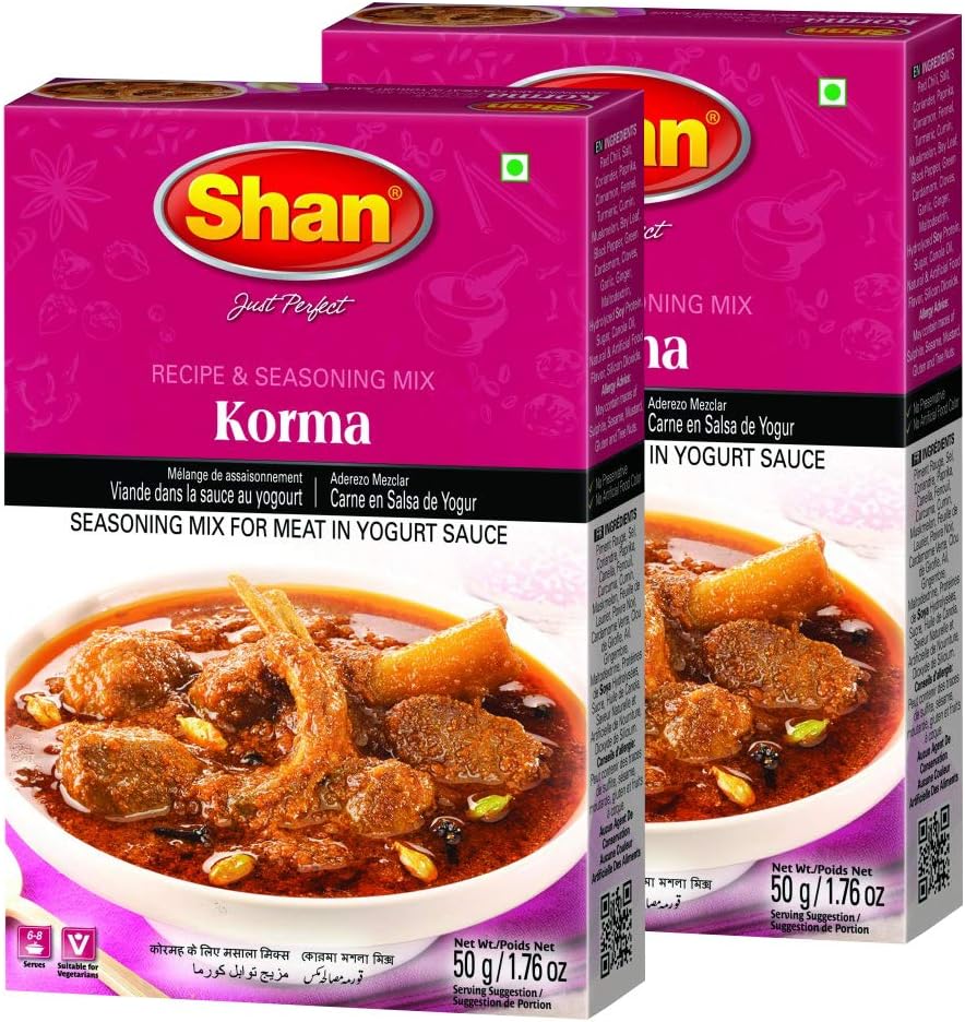 Shan Korma Masala, 1.76 Oz / 50 G, 2 Pack - Mustard, Powder