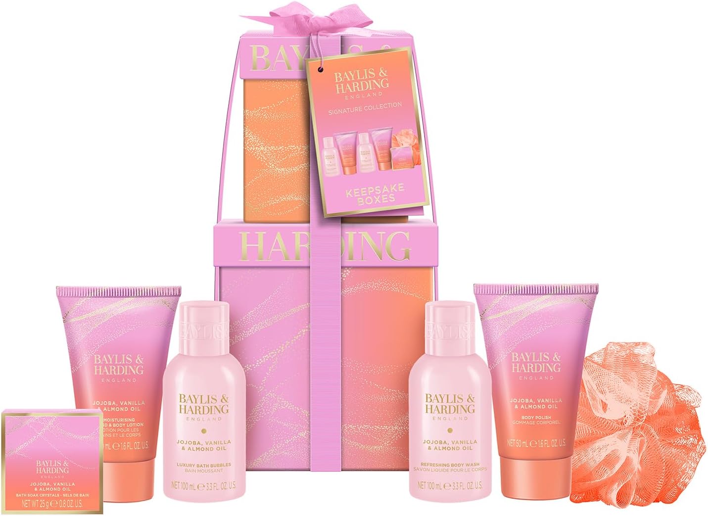 Baylis & Harding Jojoba, Vanilla & Almond Oil Luxury Pamper Present Gift Set - Vegan Friendly