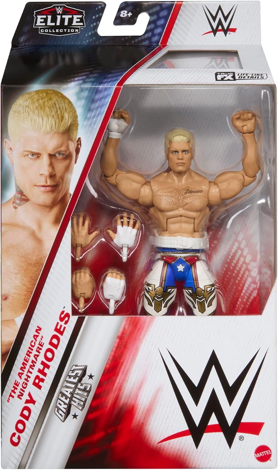 WWE Cody Rhodes Elite Greatest Hits 8 Toy Wrestling Action Figure