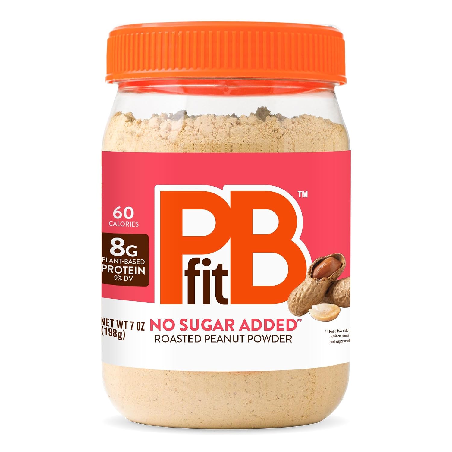 PBfit No Sugar Added Peanut Butter Powder 7 Oz, 8g Protein