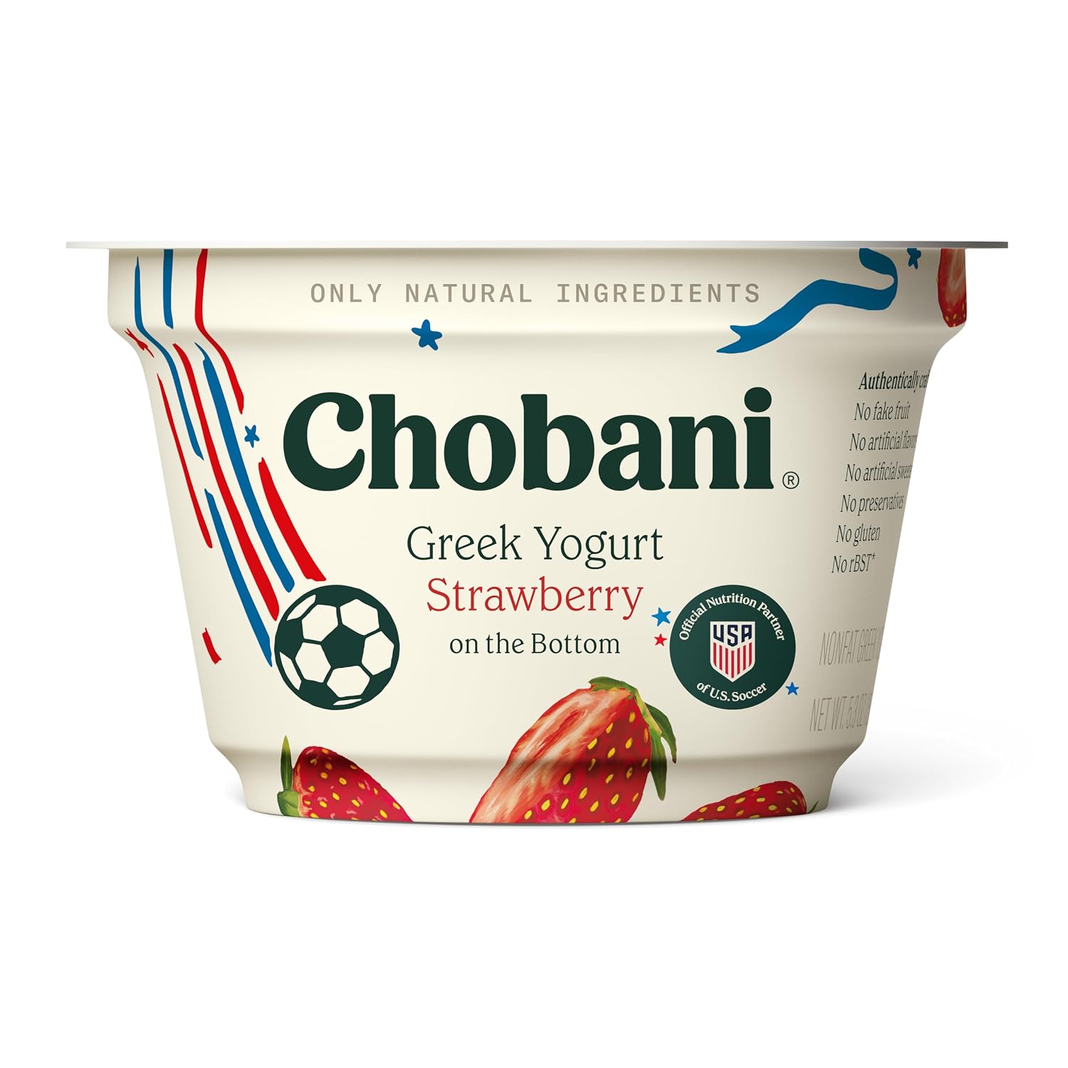 Chobani® Non-Fat Greek Yogurt Strawberry on the Bottom 5.3oz