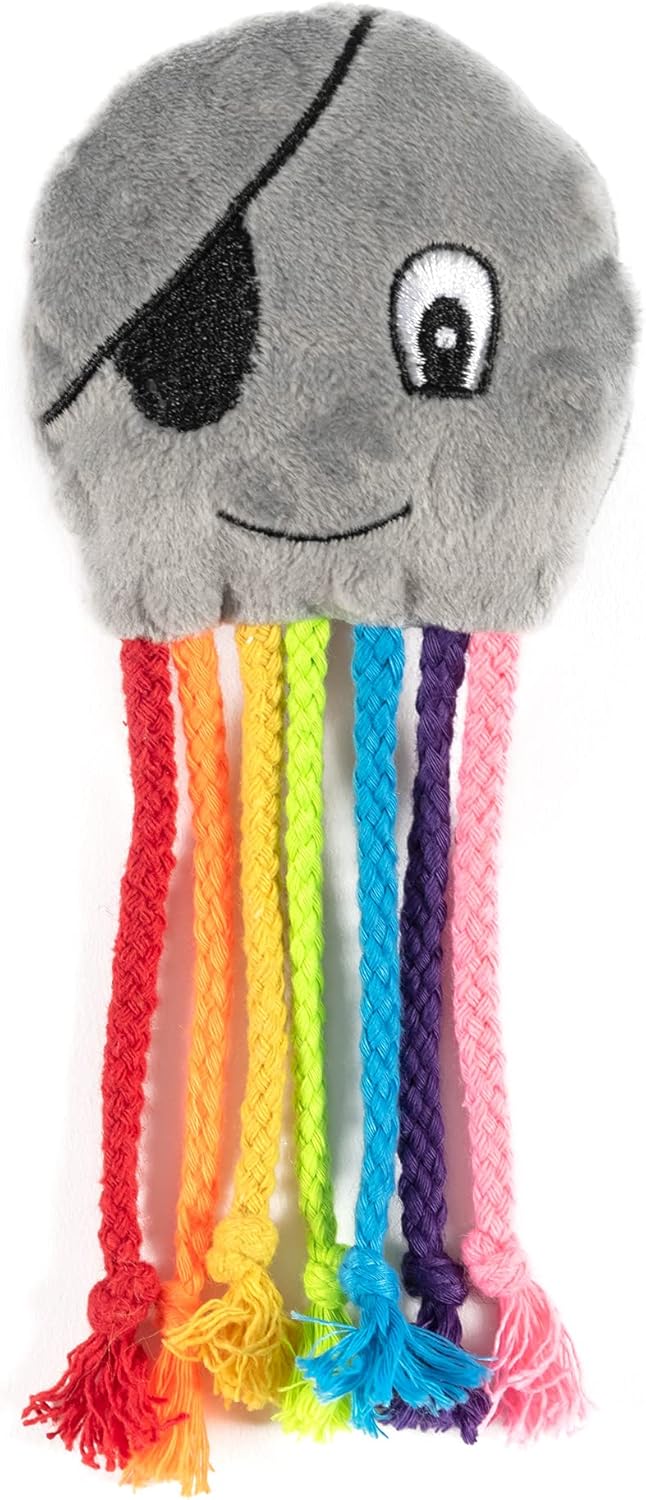 Ancol Small Bite Puppy Toy Octopus with Ropey Legs - Interactive Fun Dog Playing Rope Toy - Comfort Cuddling Fun Games Pet Accessory