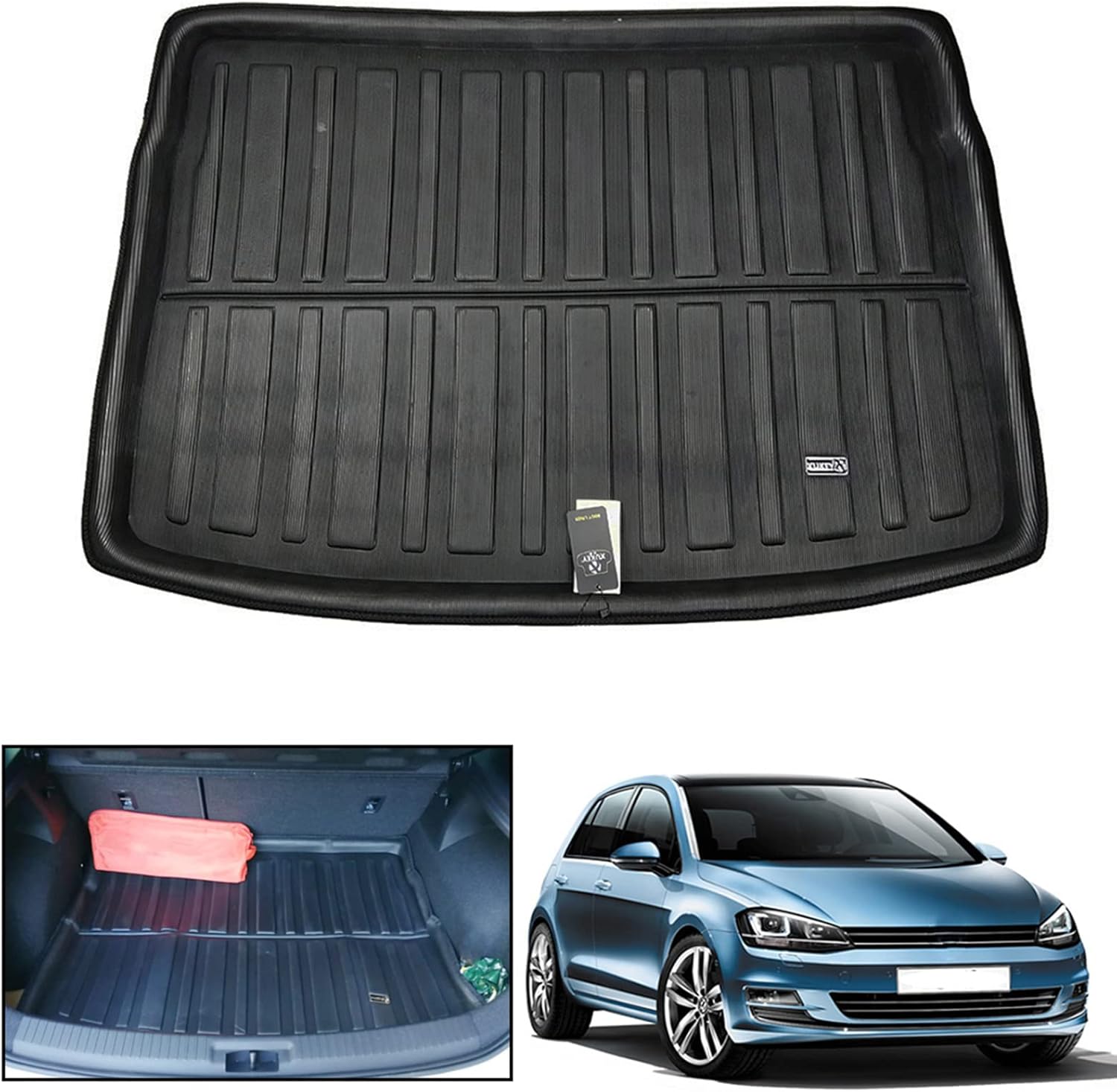 For Golf/GTI/R MK7 Hatchback 2013 2014 2015 2016 2017 2018 Tailored Boot Liner Cargo Tray Rear Trunk Liner Floor Mat Sheet Carpet Luggage Tray Waterproof