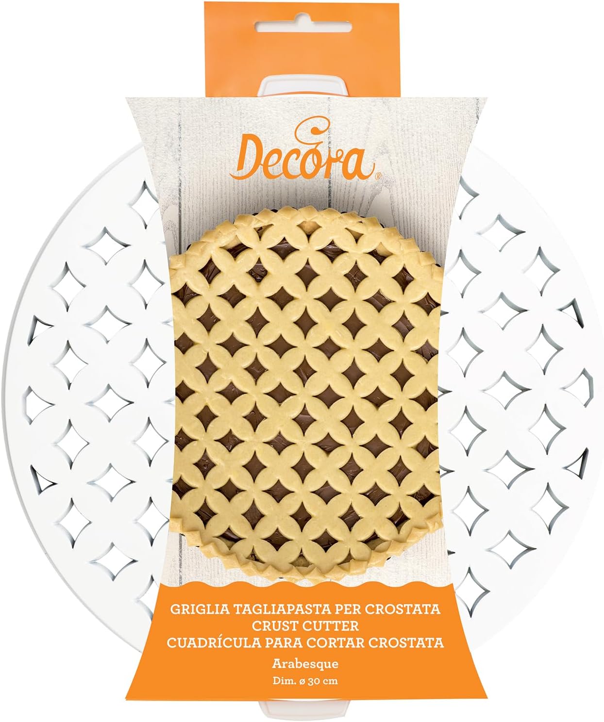 DECORA Arabesque Crust Cutter, White, 30 x 30 x 3 cm