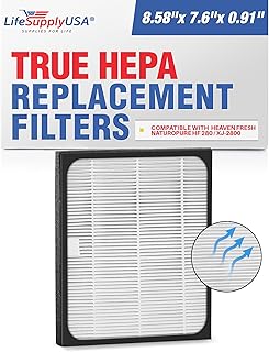True HEPA Air Cleaner Replacement Filter fits Heaven Fresh NaturoPure HF 280 / XJ-2800 Air Cleaner