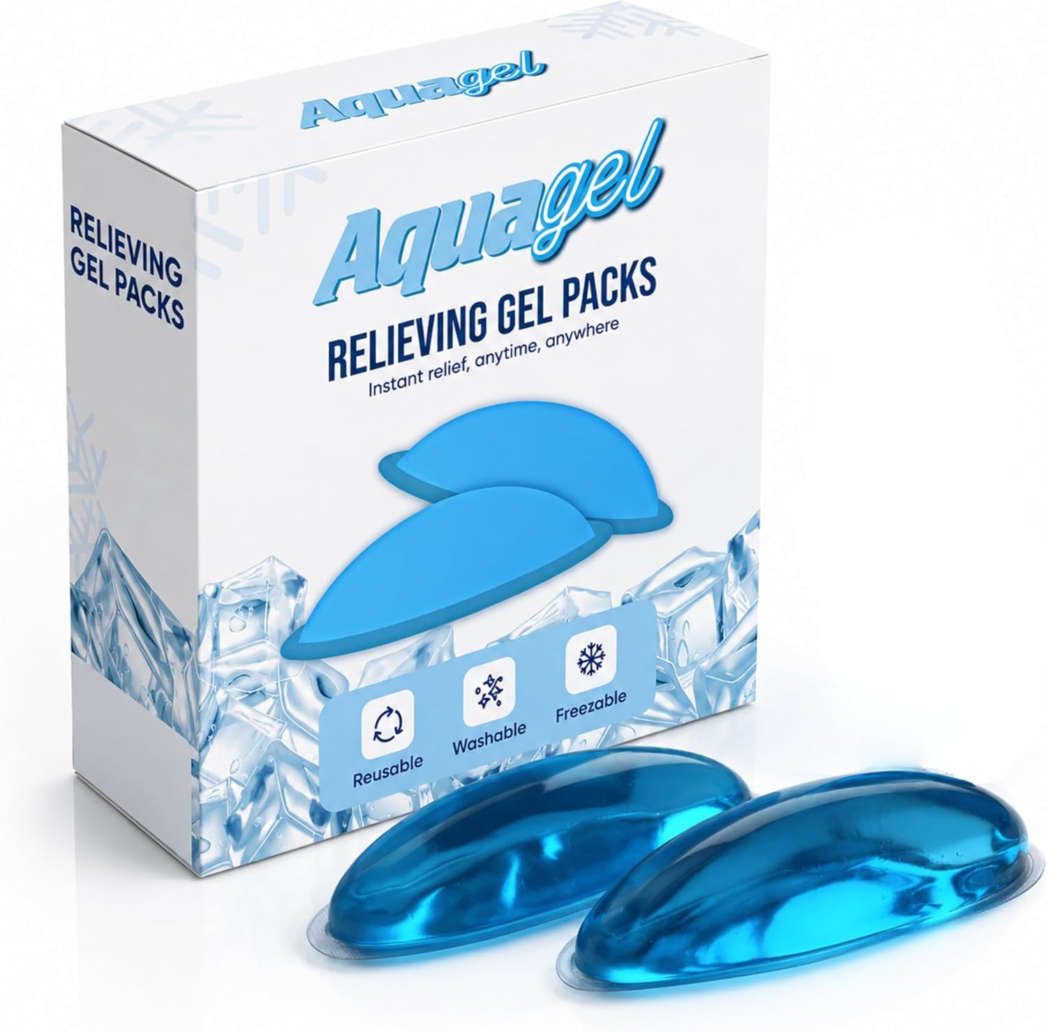 Aquagel Hemorrhoid Cooling Gel Pack with Aquagel Technology - Discreetly Packaged Relief for Hemorrhoids and Painful Swelling