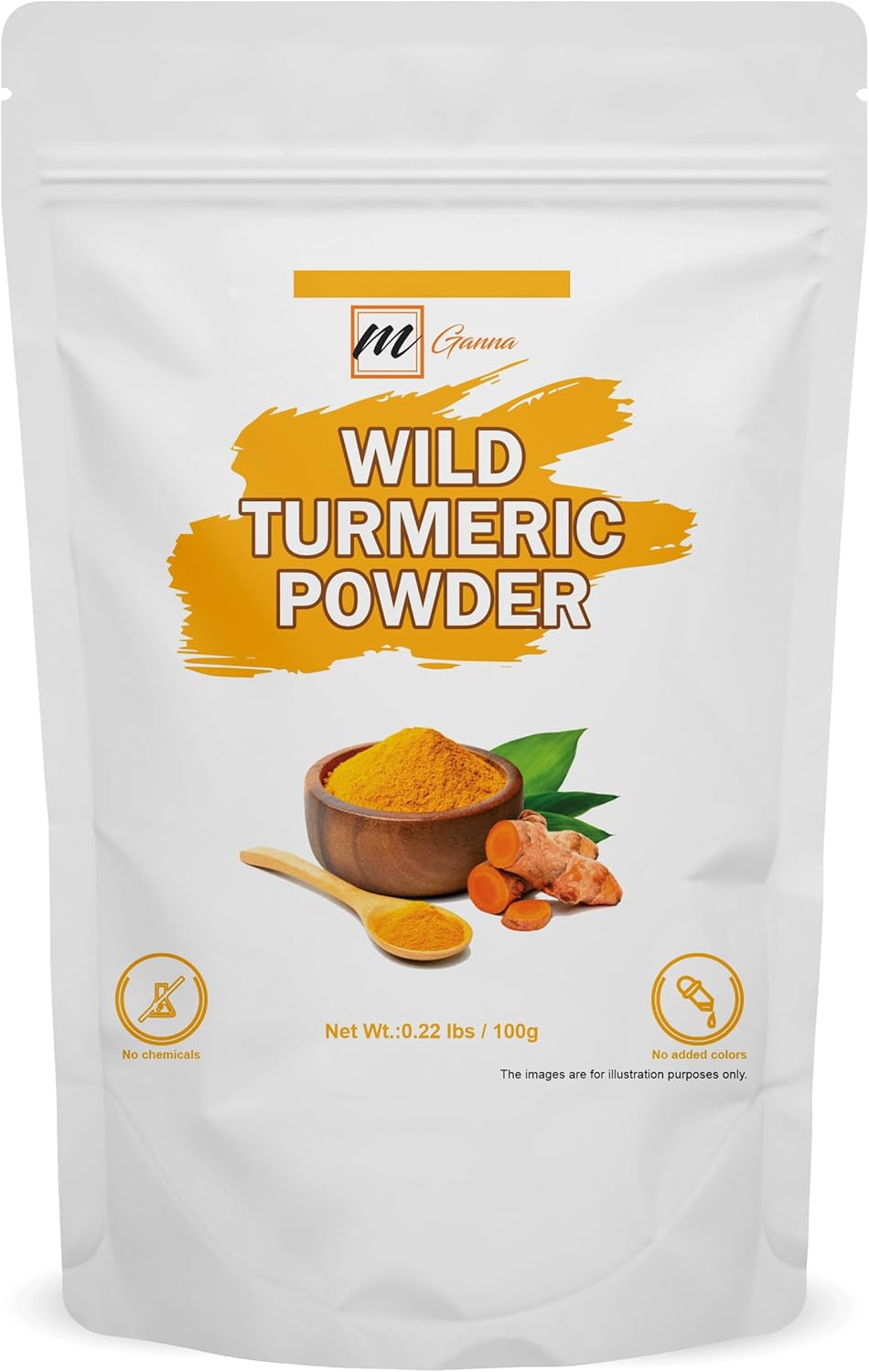 100% Natural Pure Wild Turmeric/Curcuma Aromatica Powder for Skin Care 100 GMS / 0.22 LBS