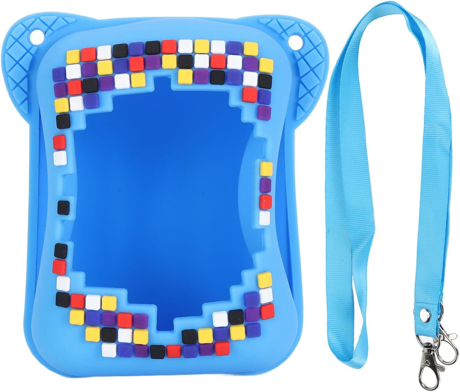 Silicone Cover for Bitzee Interactive Toy Digital Pet, Protective Skin Sleeve with Lanyard, Scratch Resistant Electronic Pets Travel Storage Bag (Blue)