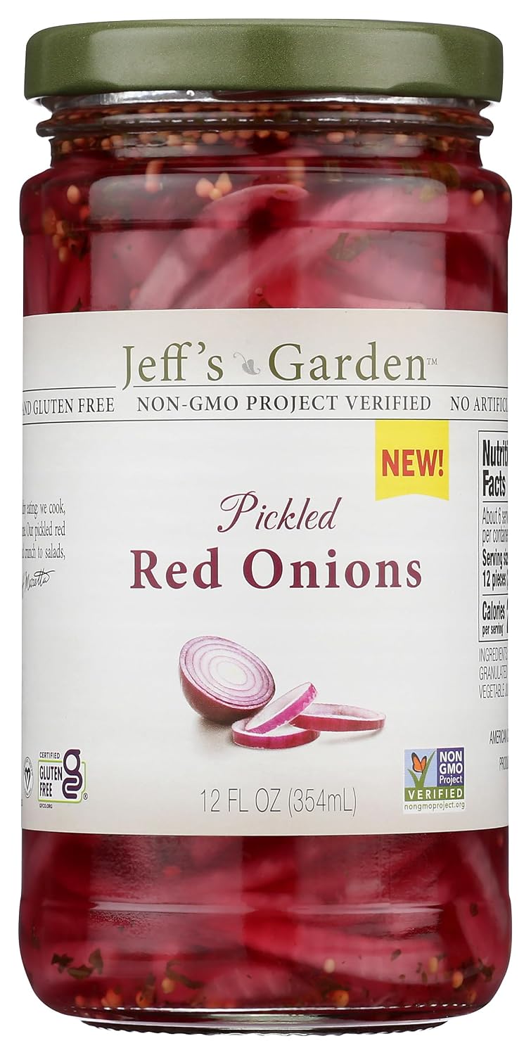 Jeff'S Garden, Onions Red Pickled, 12 Fl Oz