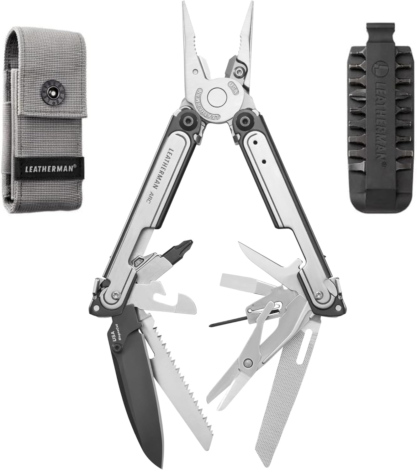 Leatherman ARC Multifunction Tool - 20 Outdoor Tools with MagnaCut Steel Blade and Bit Kit