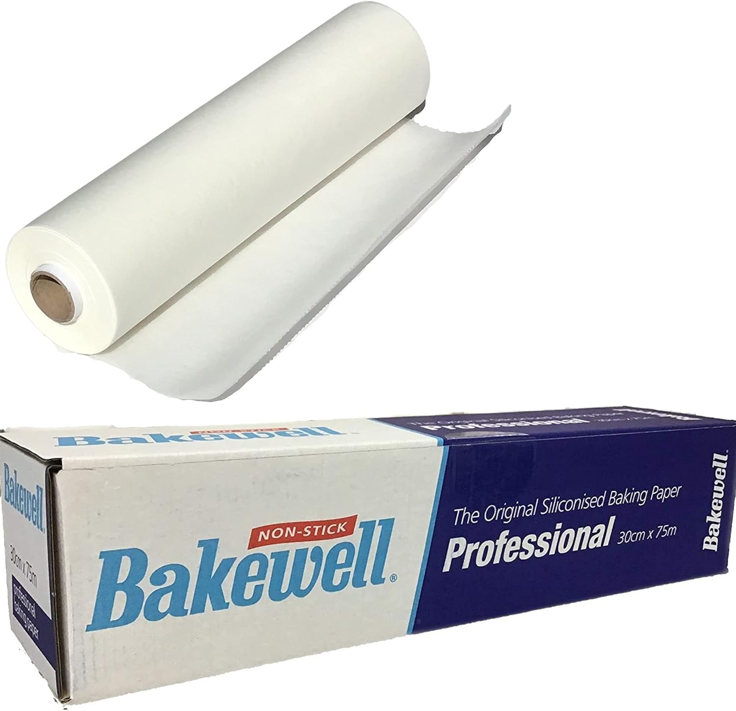 Non-Stick Baking Parchment Paper Roll 30cm x 75m by Bakewell for Home and Catering