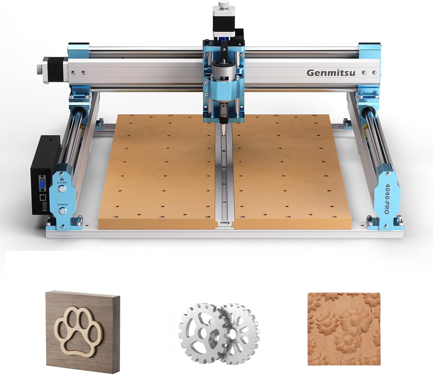 Genmitsu 4040-PRO 3-Axis CNC Router for Wood Acrylic MDF, 435x400x78mm