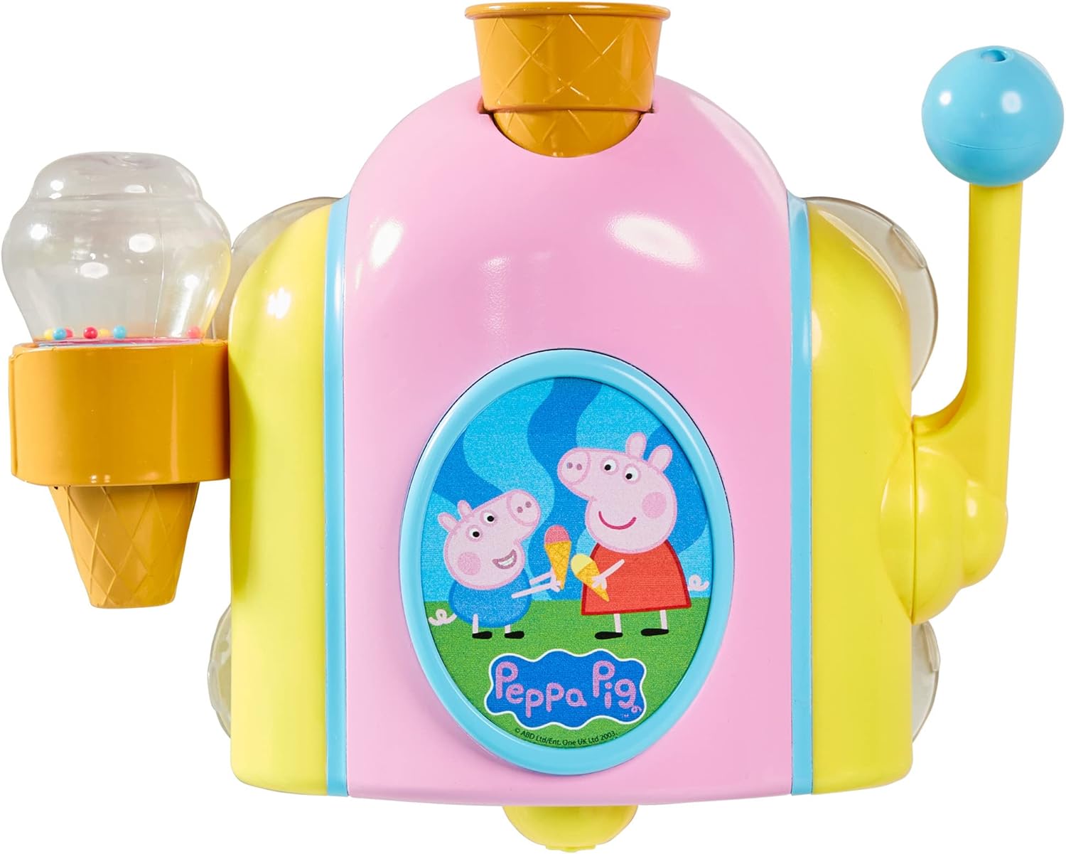 TOMY Toomies Peppa Pig Bubble Ice Cream Maker Bubble Bath Toy - Toddler Bath Toys Bubble Maker - Peppa Pig Toy with Foam-Producing Pump Action - Ages 18 Months and Up