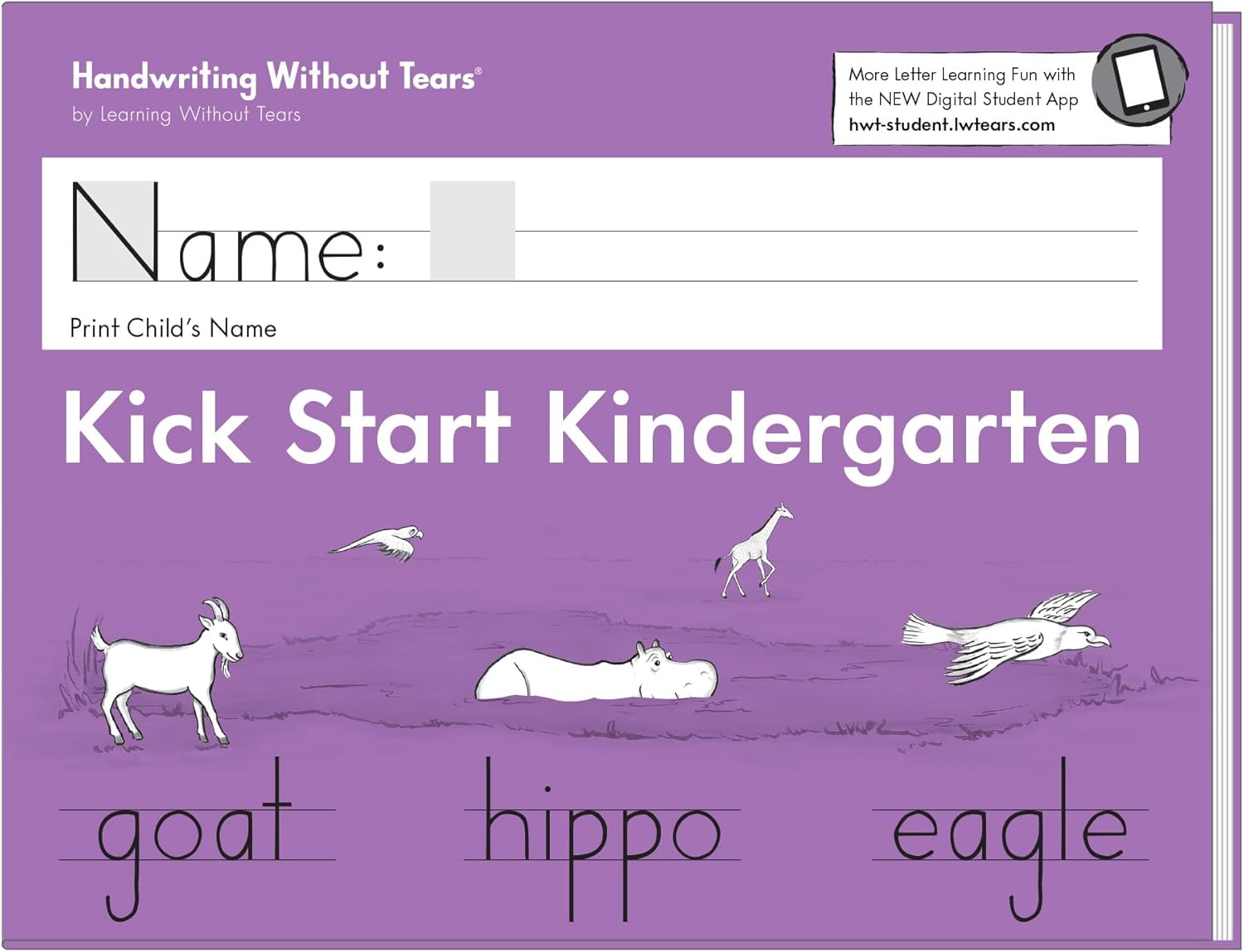 Learning Without Tears Kick Start Kindergarten, Age 3+, Preschool, Handwriting Practice, Writing Book, School & Home, Language Arts, Tutoring, Sensory