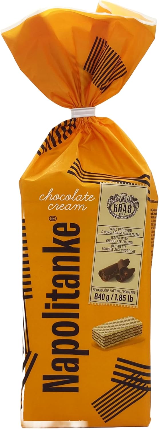 NAPOLITANKE KRAS Premium Wafers - Premium Wafers Biscuits with Delicious Milk, Chocolate Cream, Hazelnut, Lemon and Orange Fillings – Multiple Sizes