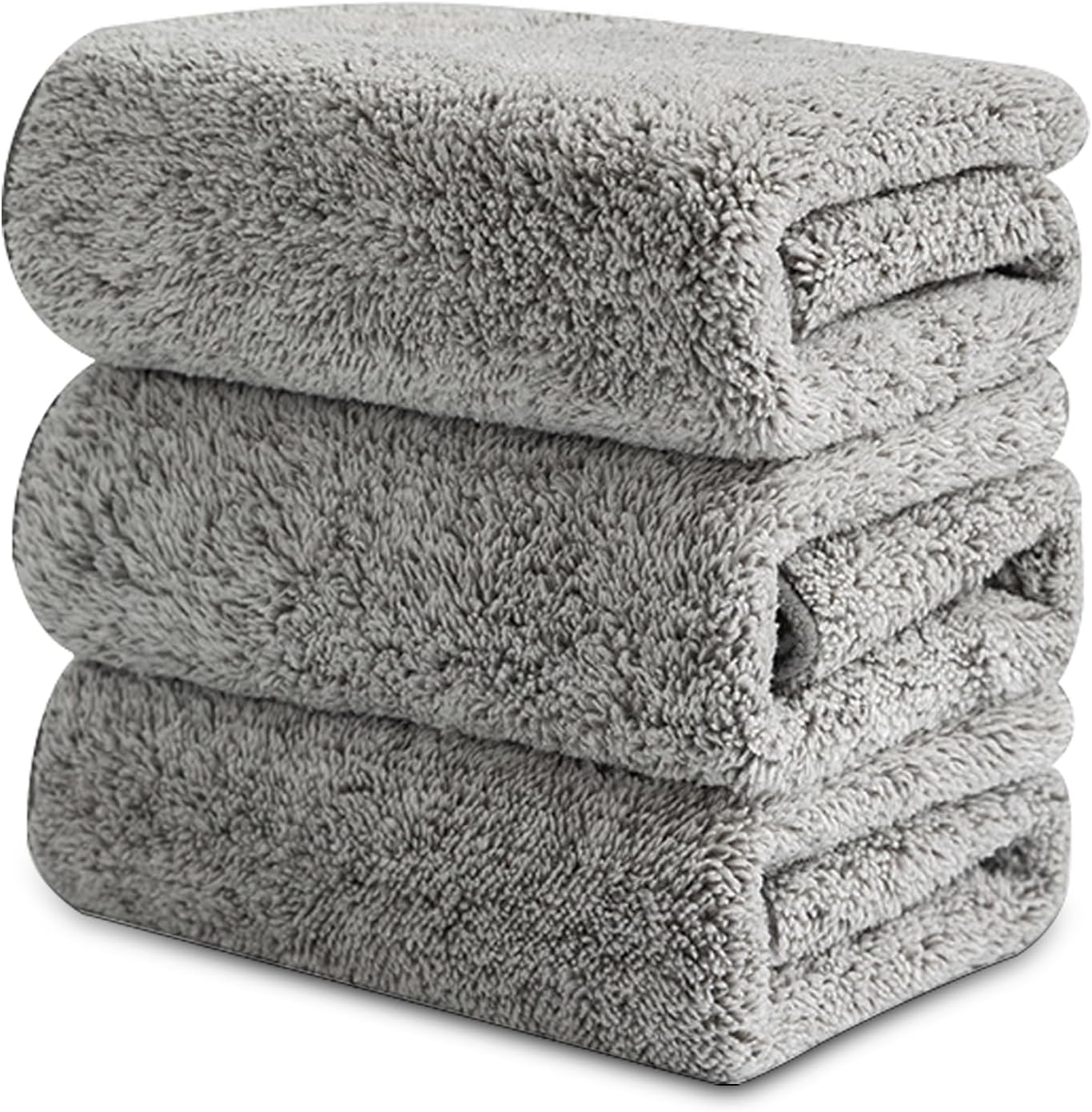 YAGE Microfiber Cleaning Cloths,Super Soft & Absorbent, Streak-Free & Reusable for Home, Kitchen, Car, and Bathroom Surfaces. Grey,40x28cm, Pack of 3