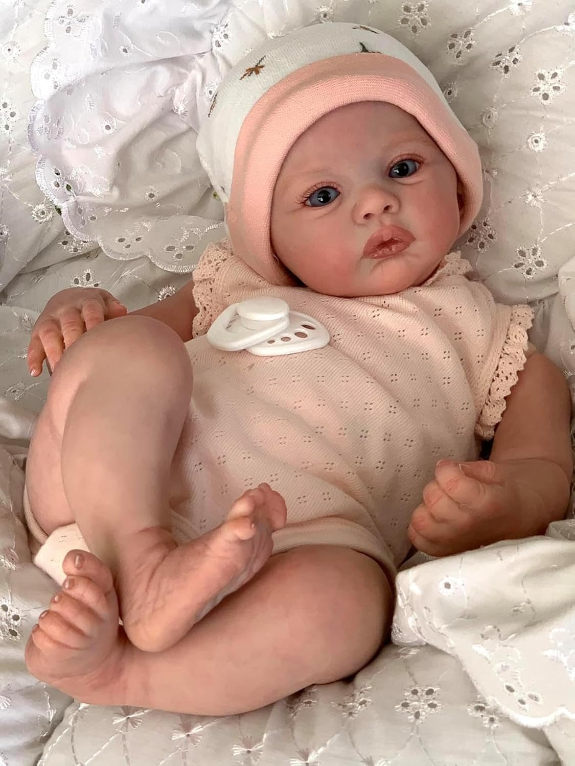 iCradle Reborn Dolls 19 Inch Reborn Doll 48cm Reborn Baby Look Real Life Like Newborn Baby Realistic Cute Newborn Dolls Gift Age 3+