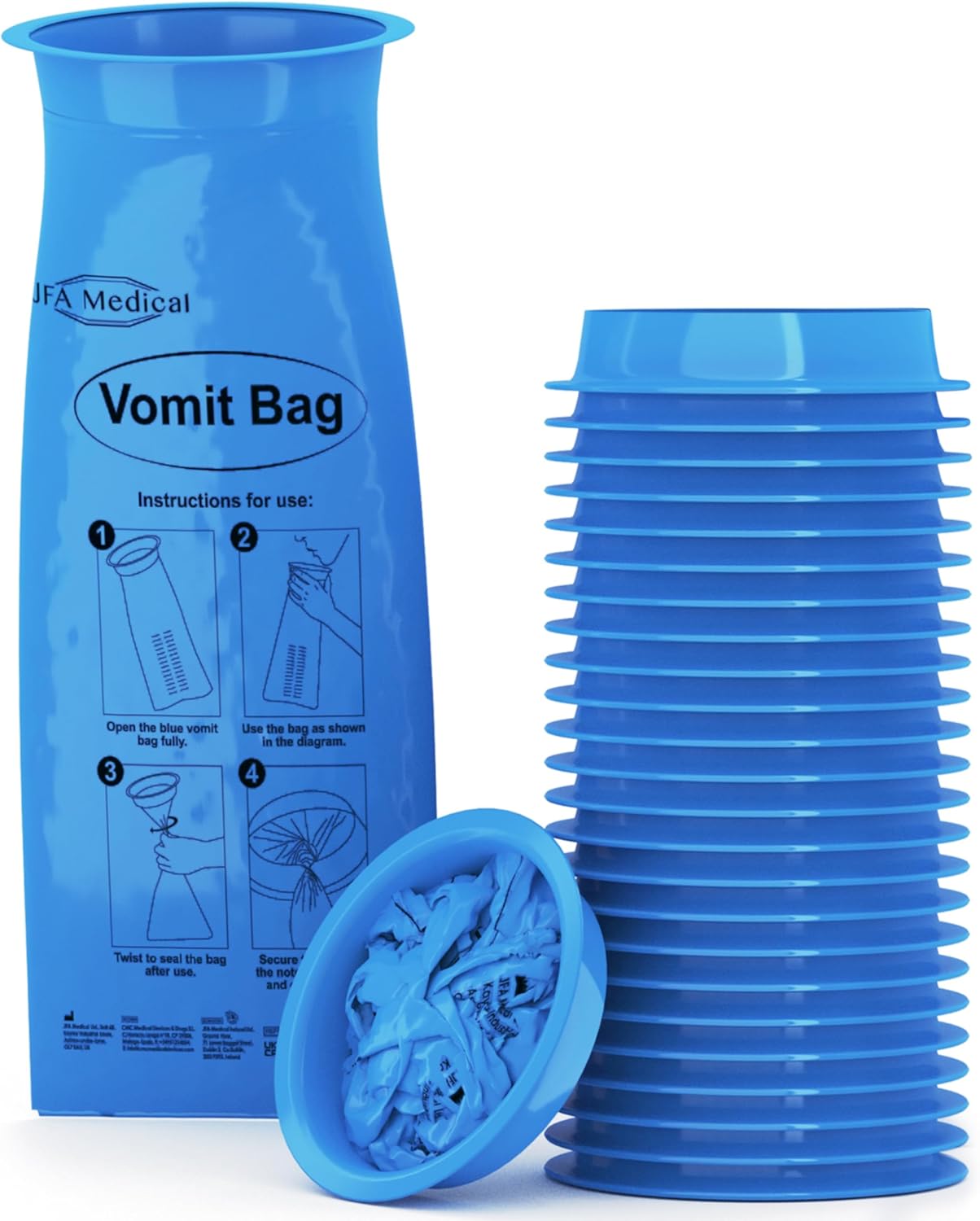 JFA Medical Disposable Sick/Vomit Bags – Pack of 25