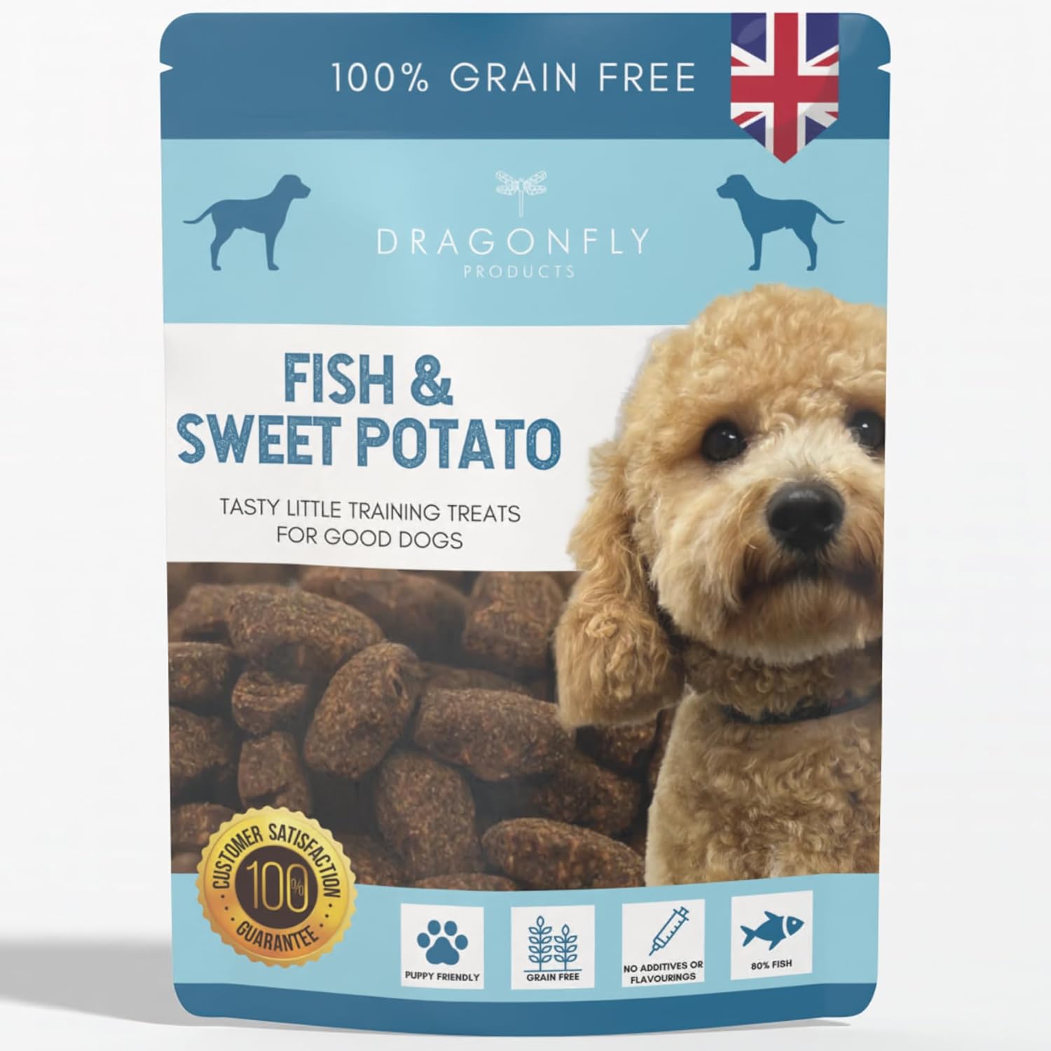 Dragonfly Products Grain Free Dog Training Treats | 1000 Natural Healthy Treat Pack | 80% Fish, 20% Potato & Sweet Potato | Hypoallergenic Puppy Snacks