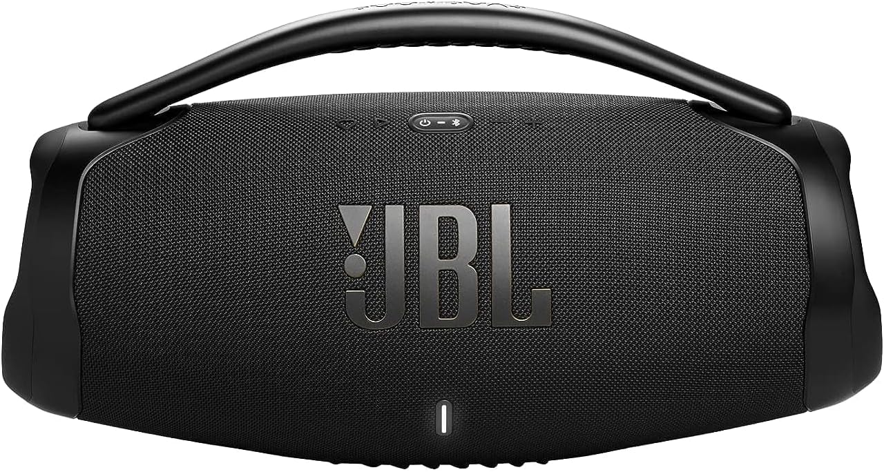 JBL Boombox 3 Wi-Fi and Bluetooth Speaker with 24-Hour Battery Life, Waterproof and Dustproof, Black