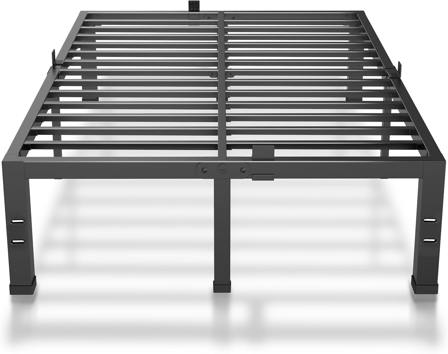 14 Inches Full Size Bed Frame, Heavy Duty Metal Platform Bed Frame No Box Spring Needed, Easy Assembly, Noise Free Bedframe with Mattress Slide Stopper