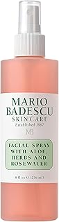 Mario Badescu Facial Spray with Aloe, Herbs and Rose Water for All Skin Types, Face Mist that Hydrates, Rejuvenates & Clarifies
