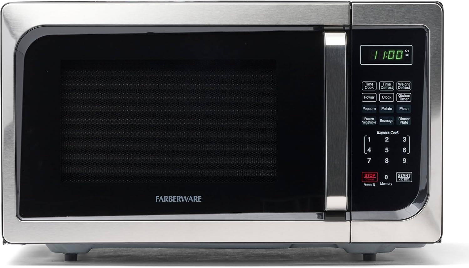 Farberware Classic FM09SSE 900 Watt Microwave Oven, Stainless Steel, 0.9 Cu.Ft