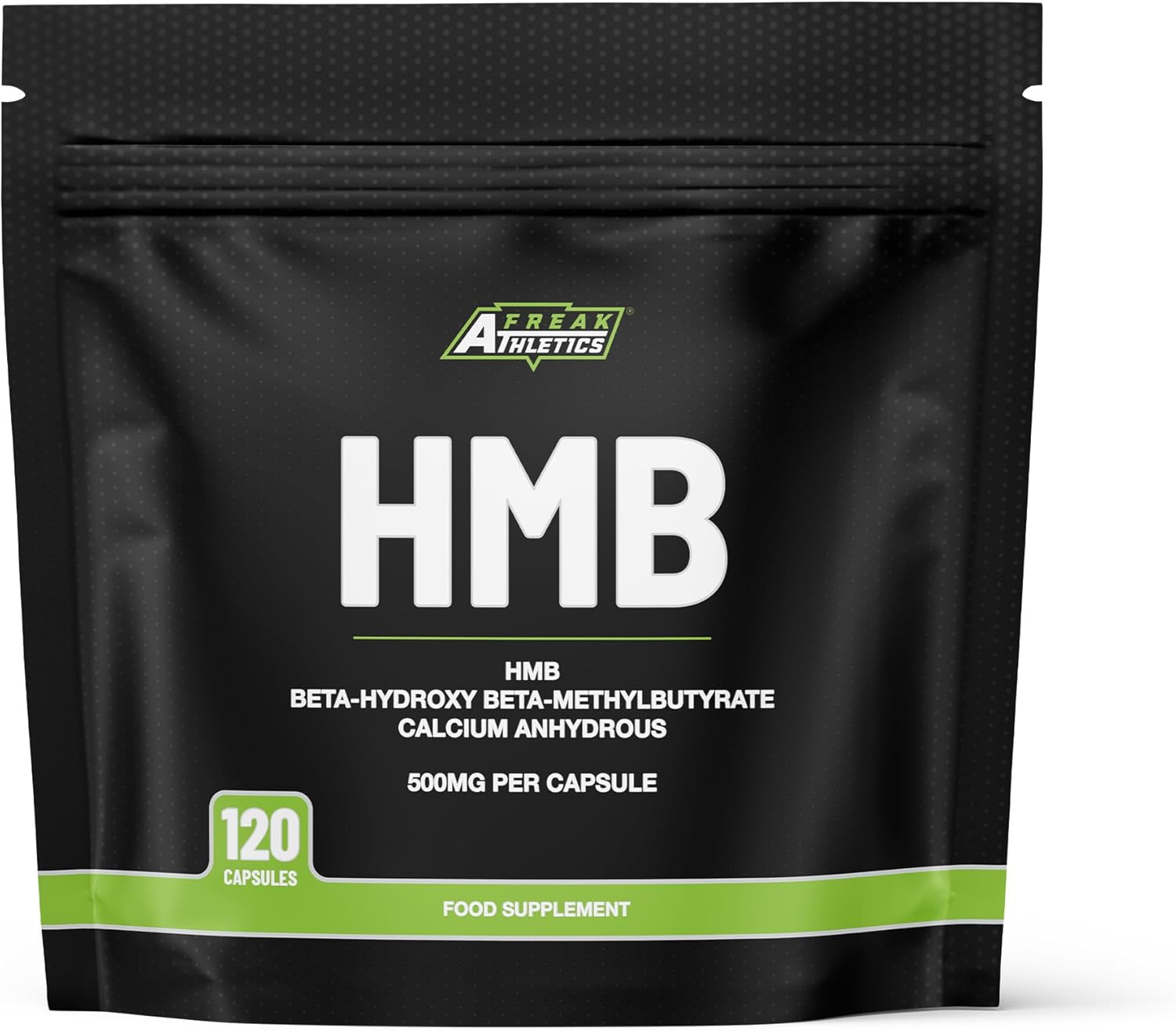 Freak Athletics HMB Supplement - 1000mg Serving HMB 500mg Capsules, Metabolite of Leucine for Muscle Growth & Repair - 120 Capsules 60 Servings