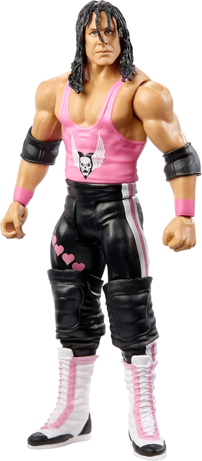 Mattel WWE SummerSlam Bret 'Hitman' Hart Action Figure in 6-inch Scale with Articulation & Ring Gear